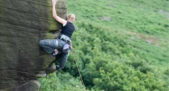 lady climbing