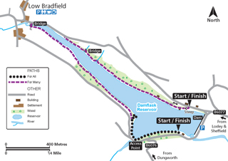 Map of Damflask Miles Without Stiles route