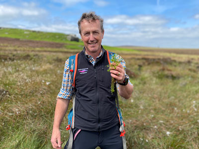 Chris Dean with sphagnum moss