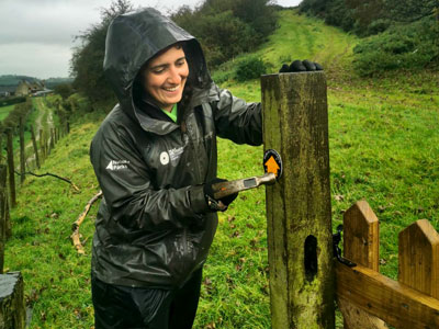 Jasmin Bishop repairing a gate