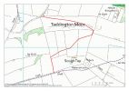 map showing the route of the new permissive path winding up the hillside to Sough Top 