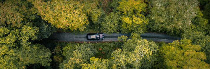 Electric car in the countryside