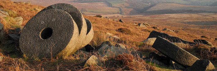 Abandoned millstones on Stanage Edge