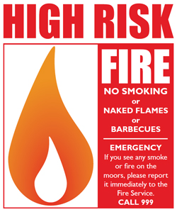 Fire risk sign