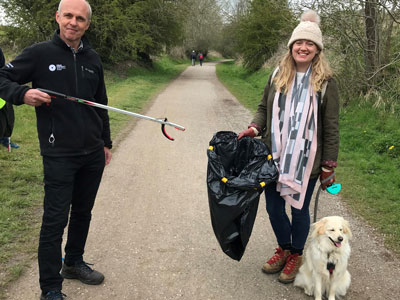 Andrew McCloy litter picking with the Peak District National Park Foundation