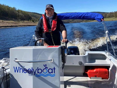 Troy Chadwick on the Wheelyboat