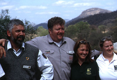 Sean Prendergast (centre) at International Rangers Federation world congress in Australia, 2003