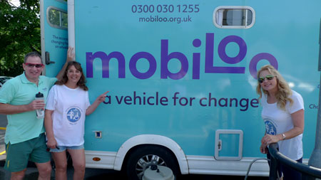 Gillian and Jane promoting Mobiloo as part of Changing Places